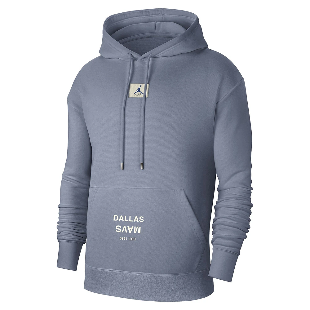 Sweat à capuche gris Jordan Brand Dallas Mavericks Courtside Statement Edition pour homme