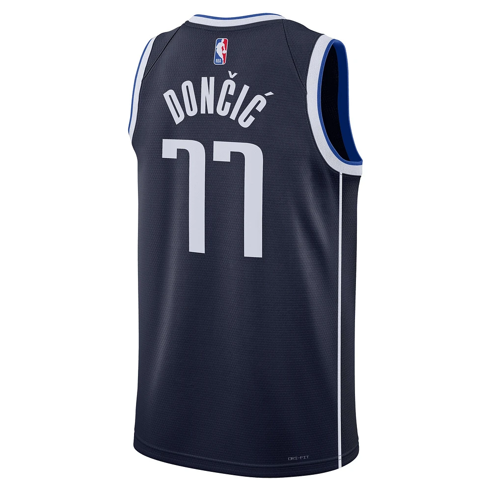 Maillot Jordan Brand Luka Doncic Navy Dallas Mavericks Swingman pour Homme - Statement Edition