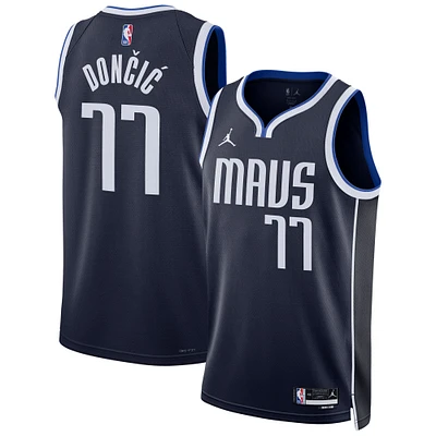 Maillot Jordan Brand Luka Doncic Navy Dallas Mavericks Swingman pour Homme - Statement Edition