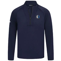 Men's Levelwear Navy Dallas Mavericks Volley Quarter-Zip Pullover