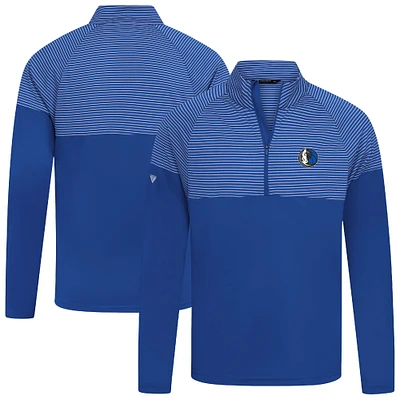 Men's Levelwear Royal Dallas Mavericks Classic Stripes Quarter-Zip Top