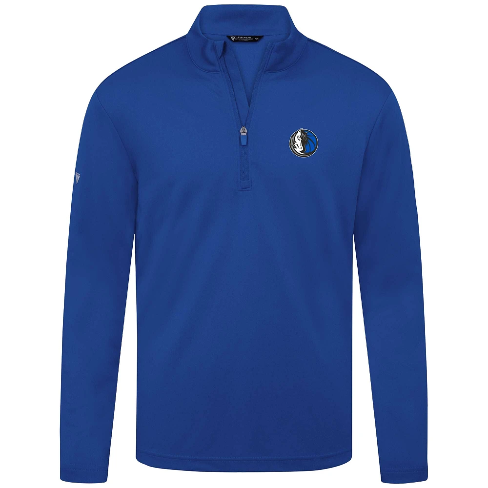 Haut à fermeture éclair quart de tour Heron pour homme Levelwear Royal Dallas Mavericks