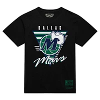 Men's Mitchell & Ness  Black Dallas Mavericks Worldwide Collection Tri-Logo T-Shirt