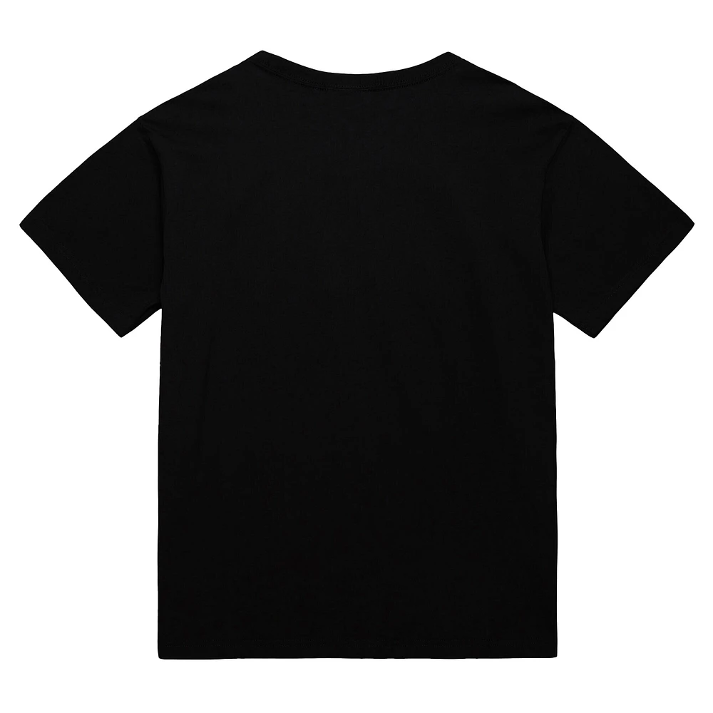 Men's Mitchell & Ness  Black Dallas Mavericks Worldwide Collection Tri-Logo T-Shirt