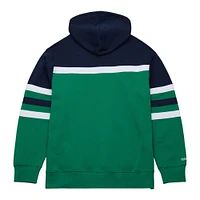 Men's Mitchell & Ness Green/Navy Dallas Mavericks Head Coach Pullover Hoodie