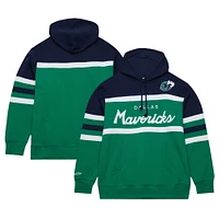 Sweat à capuche Mitchell & Ness pour hommes, vert/marine, Dallas Mavericks Head Coach