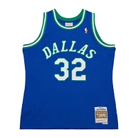 Maillot Mitchell & Ness Jamal Mashburn Dallas Mavericks 2001/02 Hardwood Classics Swingman pour homme, bleu