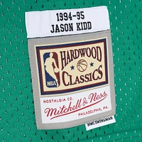 Maillot Swingman divisé Mitchell & Ness Jason Kidd pour hommes, bleu/vert, Dallas Mavericks Hardwood Classics 1994/95