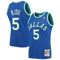 Men's Mitchell & Ness Jason Kidd Blue Dallas Mavericks 1994/95 Hardwood Classics Swingman Jersey