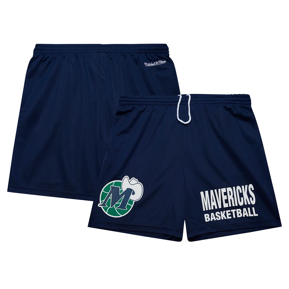 Short en maille bleu marine Mitchell & Ness Dallas Mavericks Hardwood Classics Gameday pour hommes