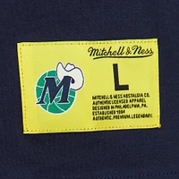 Men's Mitchell & Ness Navy Dallas Mavericks Hardwood Classics Neon Nights Premium T-Shirt