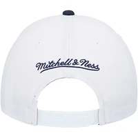 Men's Mitchell & Ness White/Navy Dallas Mavericks Hardwood Classics Core 2-Tone 2.0 Pro Snapback Hat