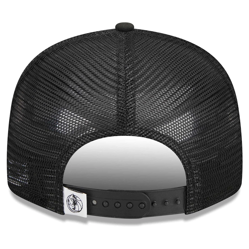 Men's New Era Black Dallas Mavericks 9FIFTY Snapback Trucker Hat
