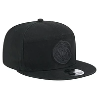 Men's New Era Black Dallas Mavericks Adventure Canvas Split Panel 9FIFTY Snapback Hat