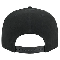 Men's New Era Black Dallas Mavericks Adventure Canvas Split Panel 9FIFTY Snapback Hat