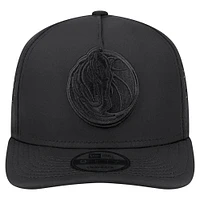 Men's New Era Black Dallas Mavericks Vented 9FIFTY A-Frame Snapback Hat