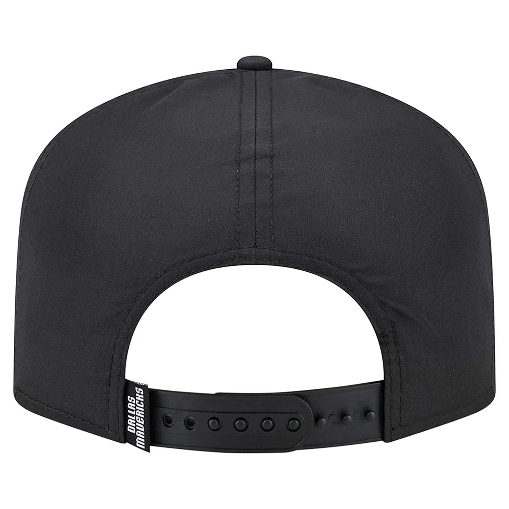 Men's New Era Black Dallas Mavericks Vented 9FIFTY A-Frame Snapback Hat
