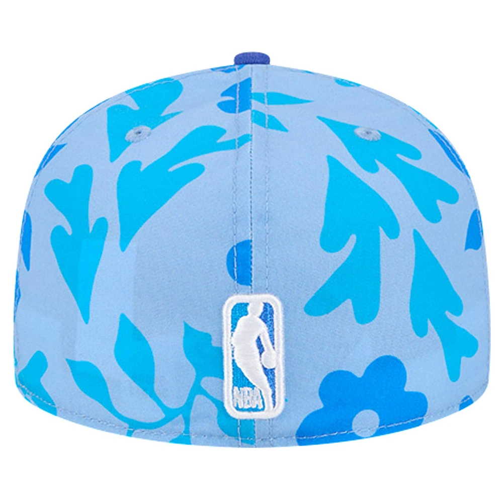 Casquette ajustée 59FIFTY bicolore New Era Dallas Mavericks Palm Fronds pour hommes