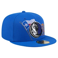 Casquette ajustée 59FIFTY bleue New Era Dallas Mavericks State Stitch pour homme