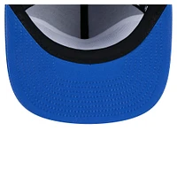 Casquette snapback de golfeur New Era bleue avec texte de l'équipe des Dallas Mavericks pour homme