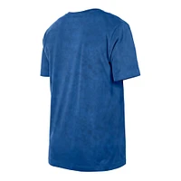 T-shirt New Era bleu Dallas Mavericks rétro pour homme, coupe boxy, délavé minéral