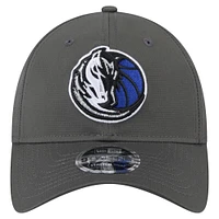 Men's New Era Charcoal Dallas Mavericks Active Ripstop 9TWENTY Adjustable Hat