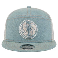 Casquette camionneur à pression 9FIFTY Adventure en denim pour homme des Dallas Mavericks de New Era