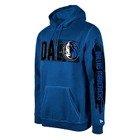 Men's New Era Dallas Mavericks Blue Tip-Off Collection Pullover Hoodie