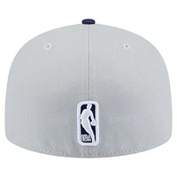 Men's New Era  Gray/Navy Dallas Mavericks Color Pack 2-Tone 59FIFTY Fitted Hat
