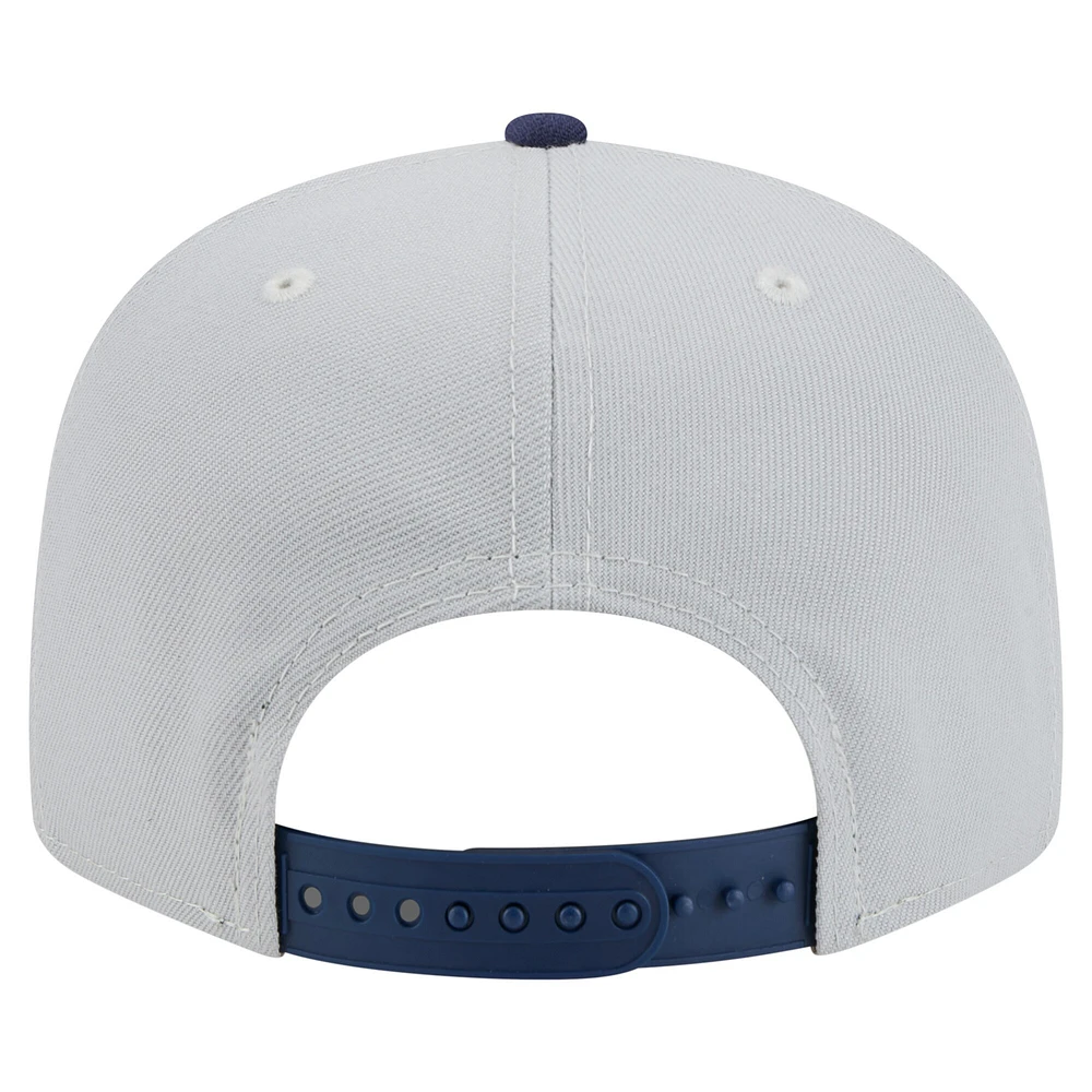Men's New Era Gray/Navy Dallas Mavericks Color Pack 2-Tone 9FIFTY Snapback Hat