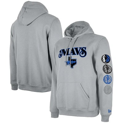 Sweat à capuche gris New Era pour hommes des Dallas Mavericks 2023/24 City Edition Big & Tall