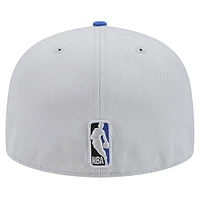 Men's New Era Gray Dallas Mavericks Active Color Camo Visor 59FIFTY Fitted Hat