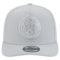 Men's New Era  Gray Dallas Mavericks Colorpack A-Frame Pinch Front 9FIFTY Snapback Hat