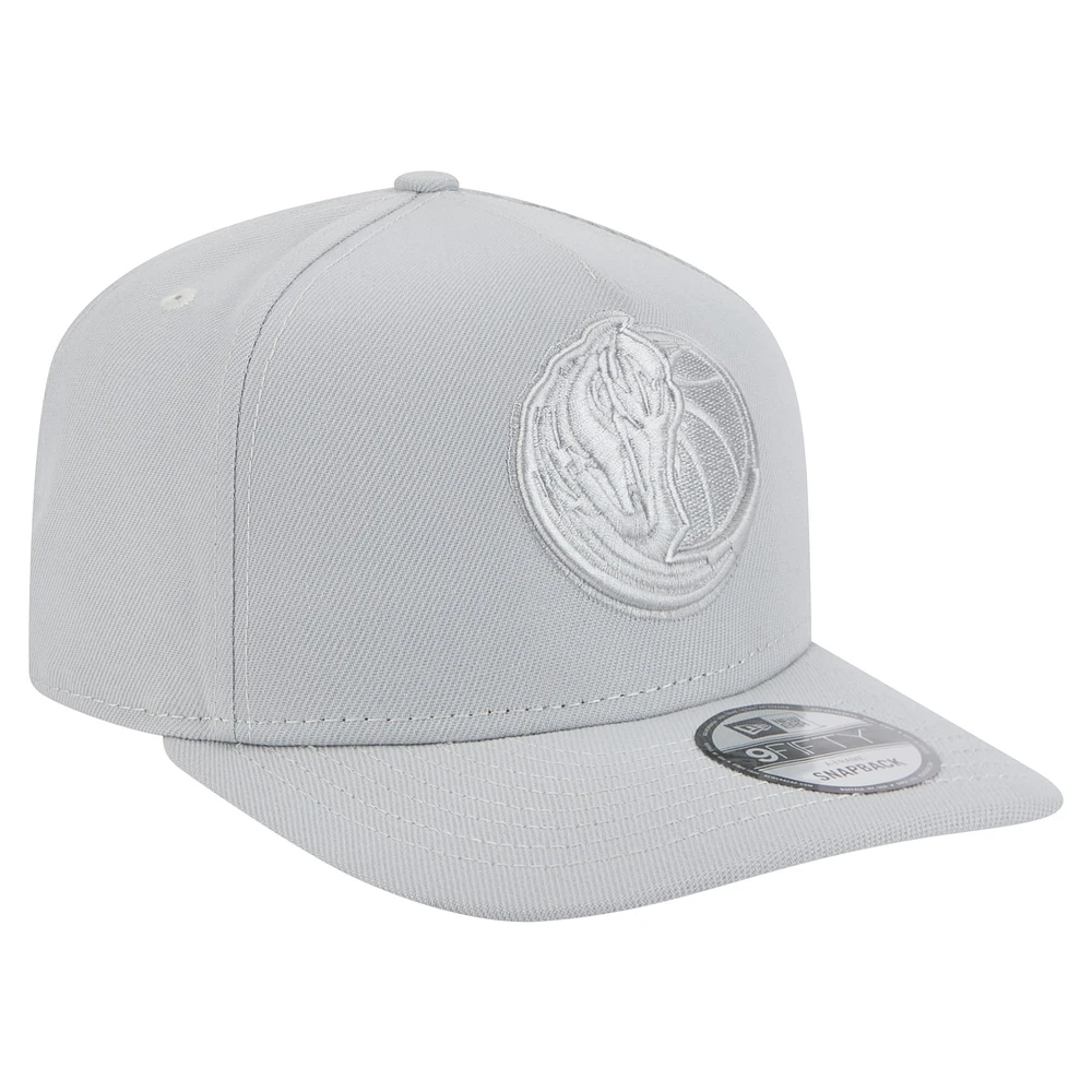 Men's New Era  Gray Dallas Mavericks Colorpack A-Frame Pinch Front 9FIFTY Snapback Hat