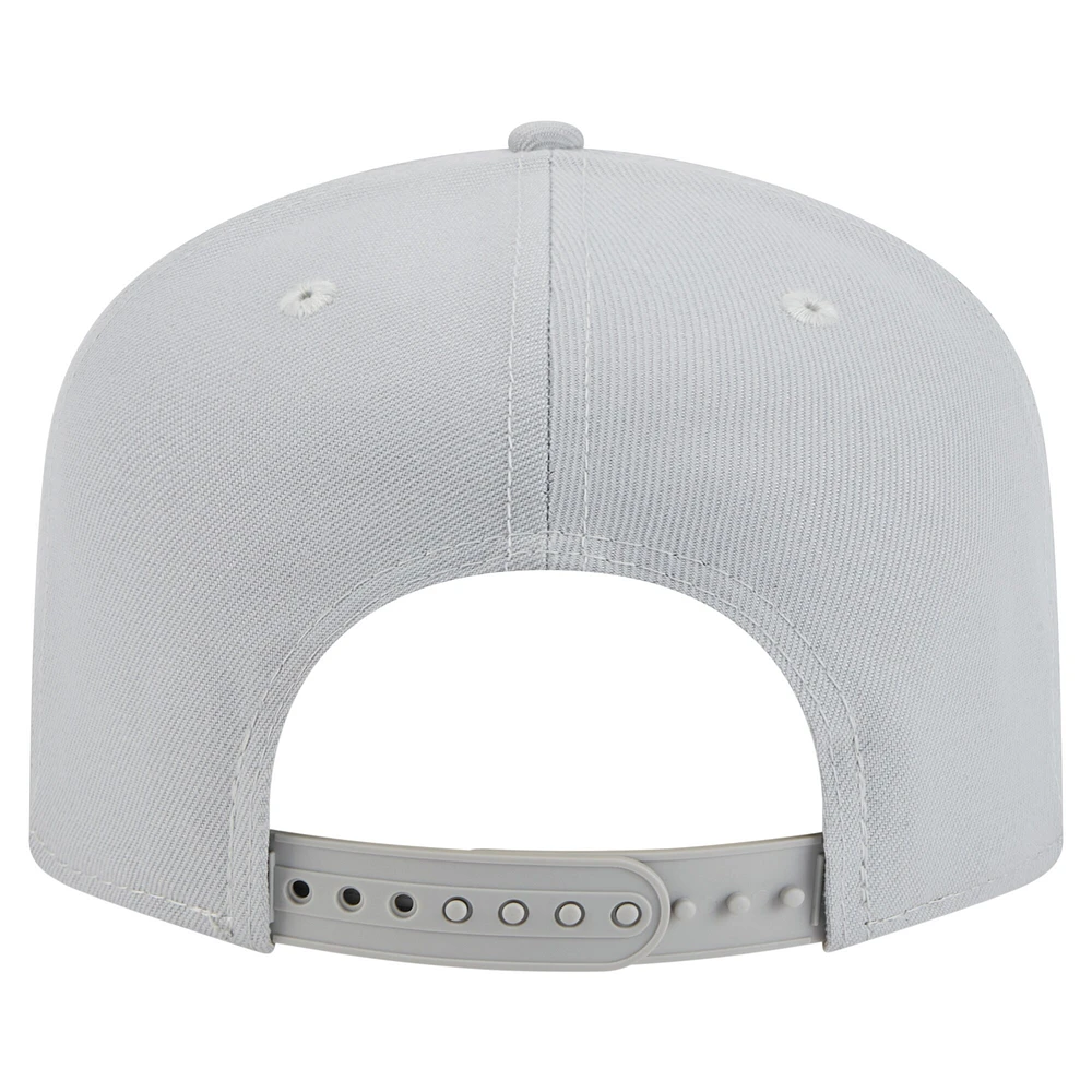 Men's New Era  Gray Dallas Mavericks Colorpack A-Frame Pinch Front 9FIFTY Snapback Hat