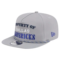 Men's New Era Gray Dallas Mavericks Throwback Property Of Golfer Snapback Hat