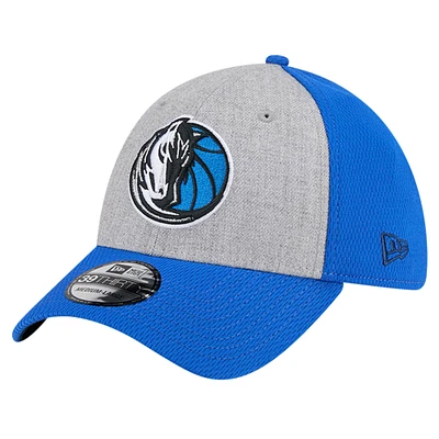 Casquette flex bicolore 39THIRTY New Era pour hommes, gris chiné/bleu, Dallas Mavericks