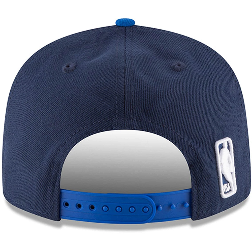 Men's New Era Navy/Blue Dallas Mavericks 2-Tone 9FIFTY Adjustable Snapback Hat