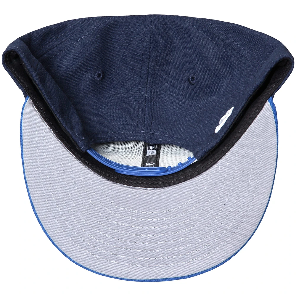 Men's New Era Navy/Blue Dallas Mavericks 2-Tone 9FIFTY Adjustable Snapback Hat