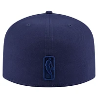 Men's New Era  Navy Dallas Mavericks Colorpack A-Frame Pinch Front 59FIFTY Fitted Hat