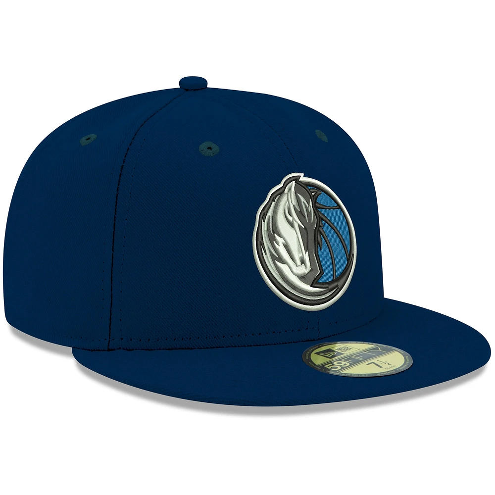 Men's New Era Navy Dallas Mavericks Official Team Color 59FIFTY Fitted Hat