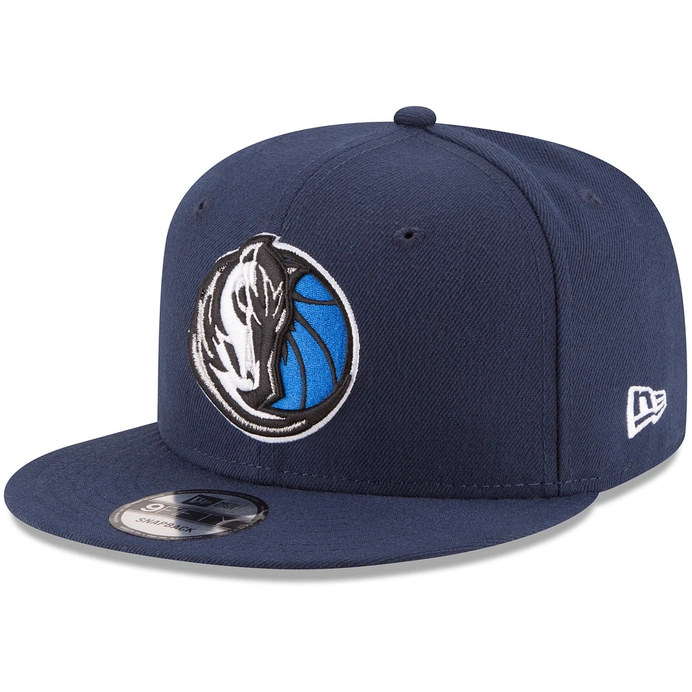 Men's New Era Navy Dallas Mavericks Official Team Color 9FIFTY Snapback Hat