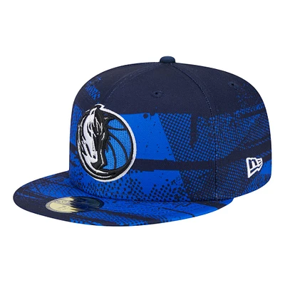 Men's New Era Navy Dallas Mavericks Tip-Off 59FIFTY Fitted Hat