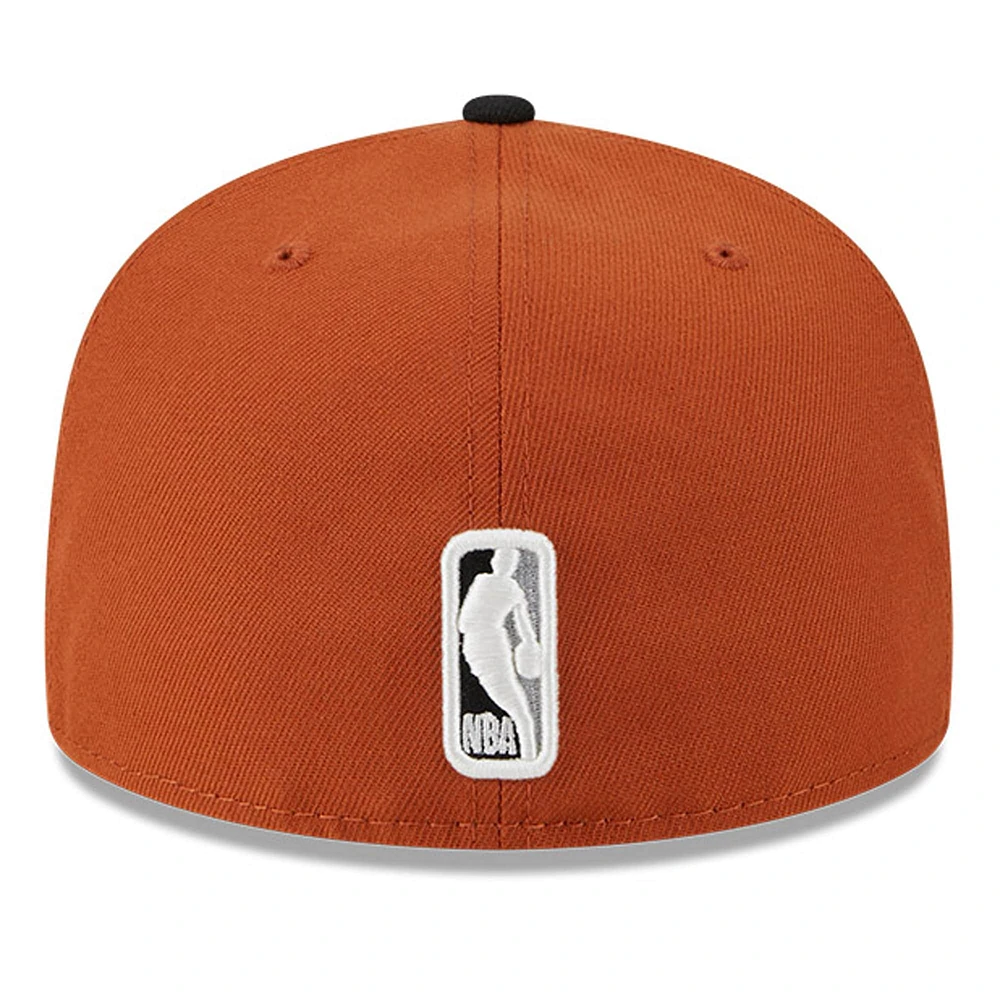 Men's New Era Rust/Black Dallas Mavericks Two-Tone 59FIFTY Fitted Hat