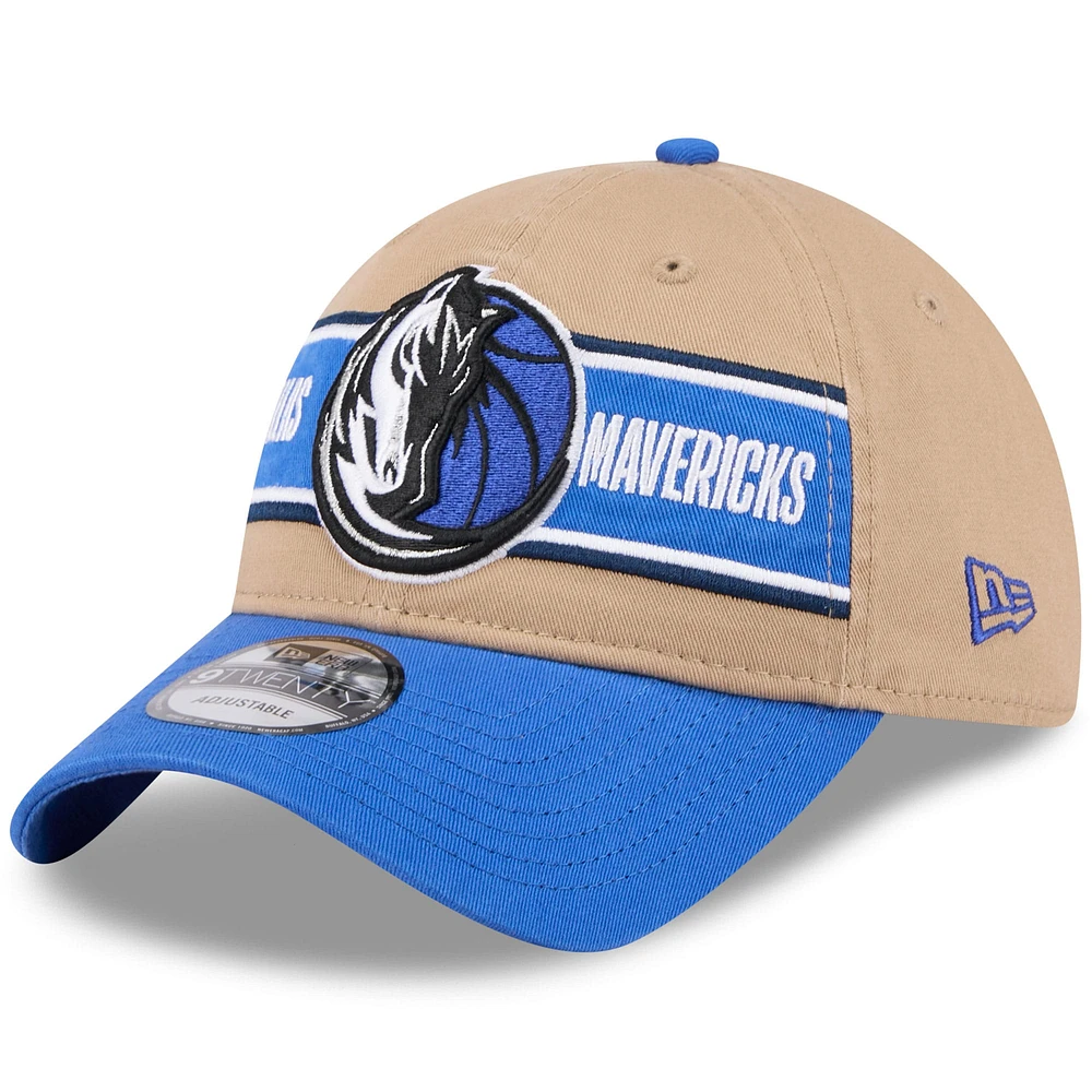 Casquette réglable New Era pour hommes, beige/bleu, Dallas Mavericks 2024 NBA Draft 9TWENTY