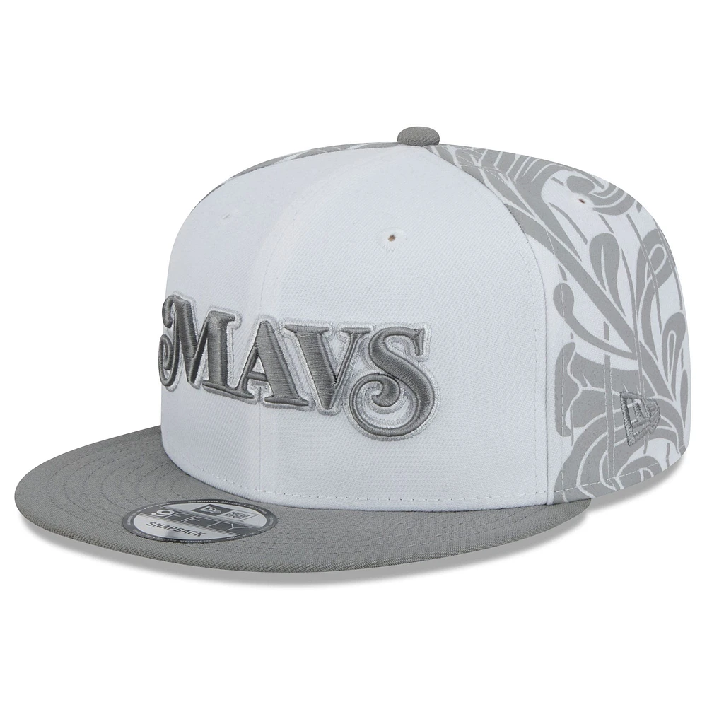 Men's New Era  White Dallas Mavericks 2024/25 City Edition 9FIFTY Snapback Hat