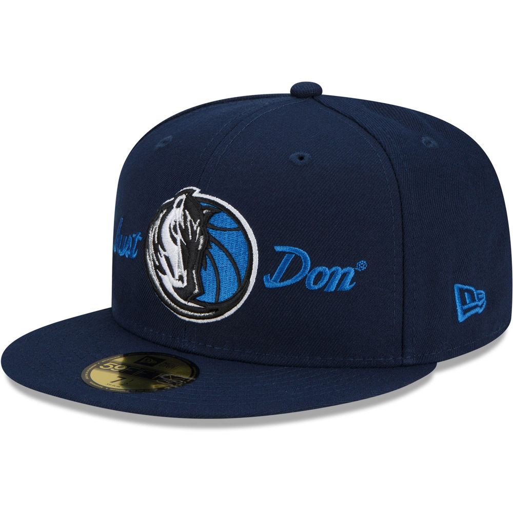 Men's New Era x Just Don Navy Dallas Mavericks 59FIFTY Fitted Hat