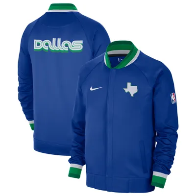 Nike Men's 2021-22 City Edition Philadelphia 76ers Blue Showtime Short Sleeve Jacket, Medium