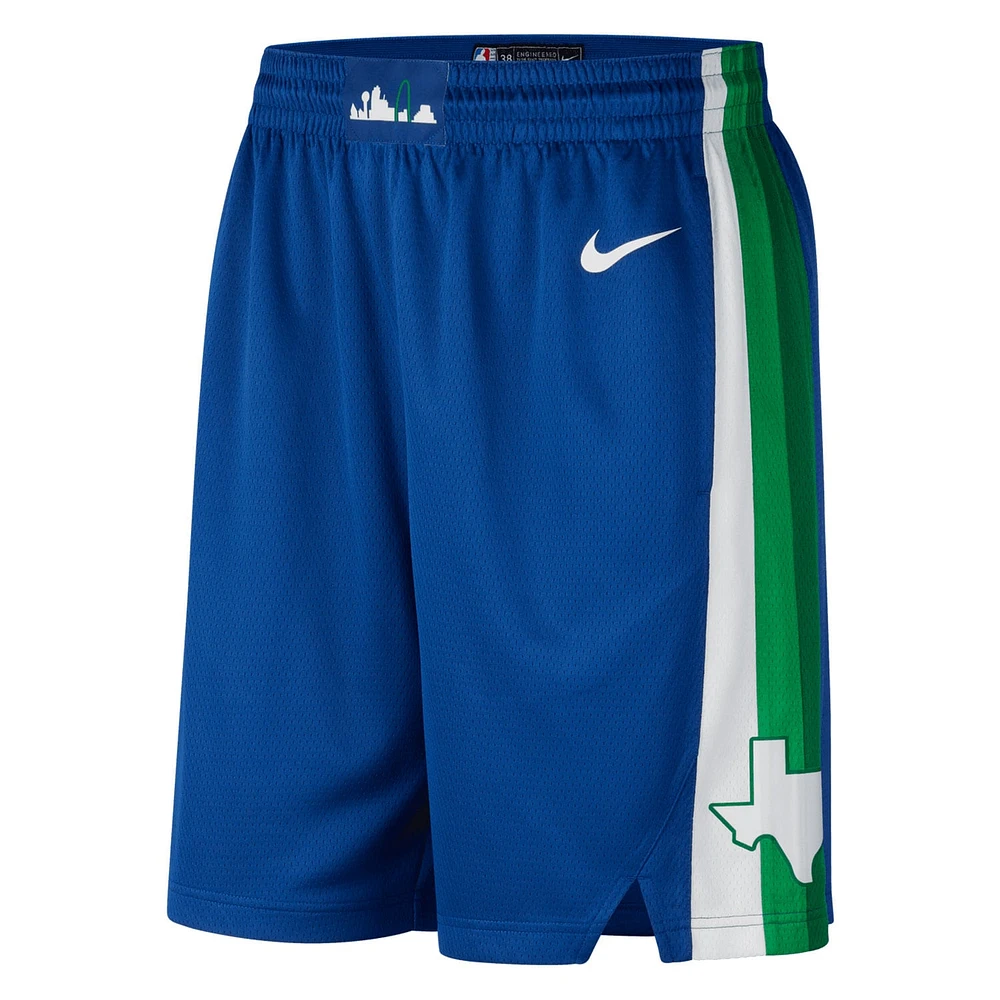 Short Nike Dallas Mavericks 2022/23 City Edition Swingman pour Homme Bleu