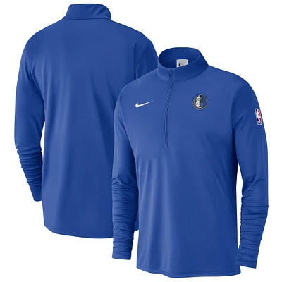 Haut Nike Courtside Performance à demi-zip bleu Dallas Mavericks 2024/25 pour homme